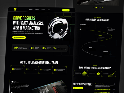 Neodaten Landing Page design graphic design landing page typography ui ux web