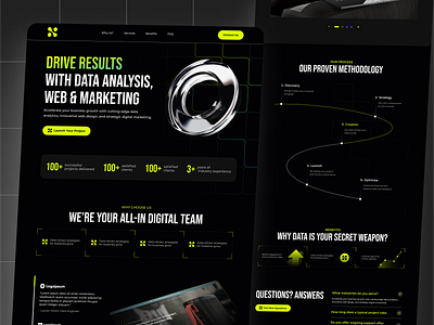 Neodaten Landing Page design graphic design landing page typography ui ux web