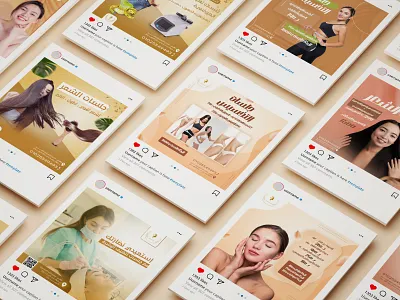 Social media design for beauty center graphic design