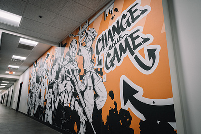 SCUF Office Murals fine art graphic design illustration lettering print design typography visual art