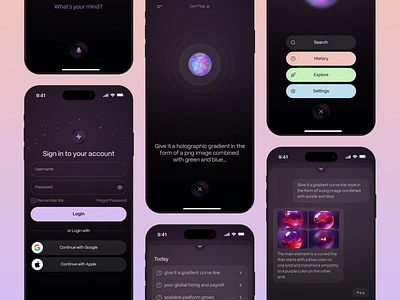 Mobile - Voice Technology ai ai voice app app design apps artificial intellegence chat gpt design interface mobile mobile app ui ux voice voice message