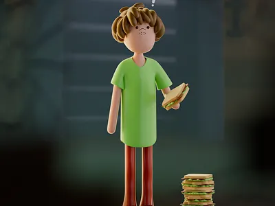 Shaggy - Scooby-Doo 3d animation character design illustration scooby doo shaggy stylized