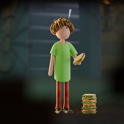 Shaggy - Scooby-Doo 3d animation character design illustration scooby doo shaggy stylized