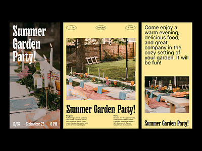 Summer Garden Party graphic design summer ui