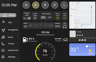 Automotive Interface UI Designing atumation auto automotive automotivedisplay design designing figma figma designing ui ui design userinterface