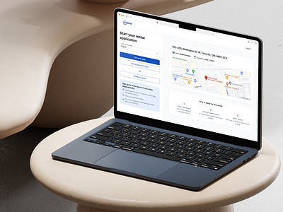 Rental Application Start Page product design ui design ui ux ux design