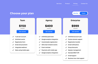 Pricing Plan UI Desing daily daily design daily ui daily ui page design figma figma design price price plan pricing pricing page ui ui design user interface