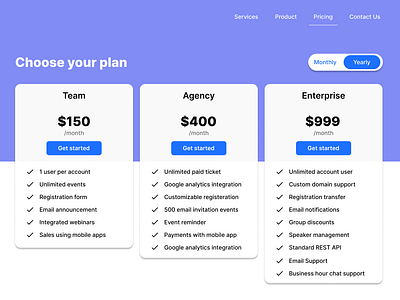 Pricing Plan UI Desing daily daily design daily ui daily ui page design figma figma design price price plan pricing pricing page ui ui design user interface