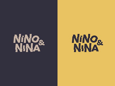 Nino & Nina Logo brand design logo type