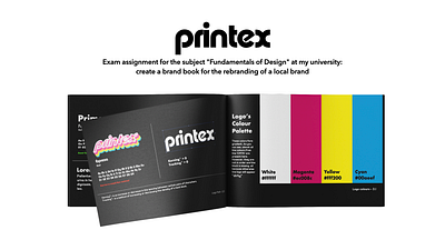 Printex branding graphic design logo rebrand studentwork