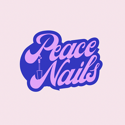 Peace Nails Logo Branding Design