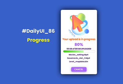 #DailyUI - #086 - Progress graphic design ui