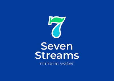 7 streams 7 branding design desktop eco graphicdesign illustration leaf logo logodesign logomark logotype nature seven water