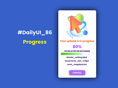 #Daily UI - Challenge #086 - Progress graphic design ui