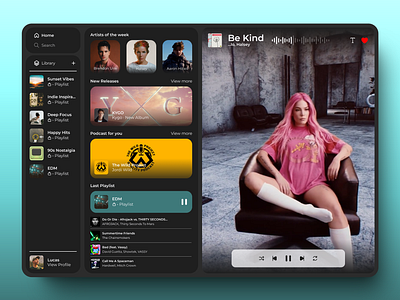 Music Player design music player ui