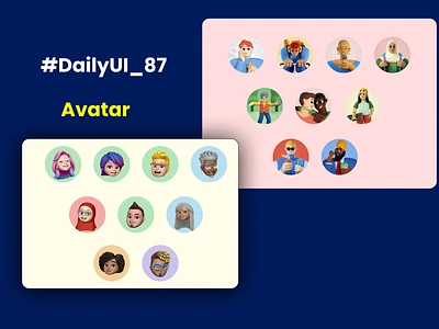 Daily UI #087 - Avatar graphic design ui