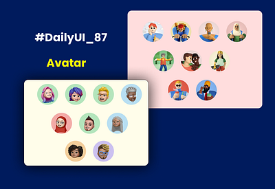 Daily UI #087 - Avatar graphic design ui