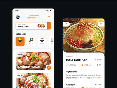 Modern Food App Inspired by Anime Cuisine! anime app bento branding cuisine delivery design digital product figma food ghibli ifood illustration interfaces japanese modern ui uidesign ux uxdesing