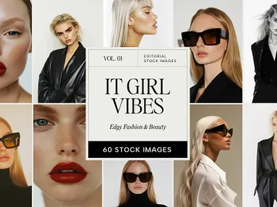 It Girl Editorial AI Stock Photos aesthetic photo beauty brand blonde hair branding cool girl edgy editorial campaign editorial photos fashion graphic design hair photos image collection it girl leather jacket lookbook photography midjourney red lips skincare model stock photo sunglasses branding