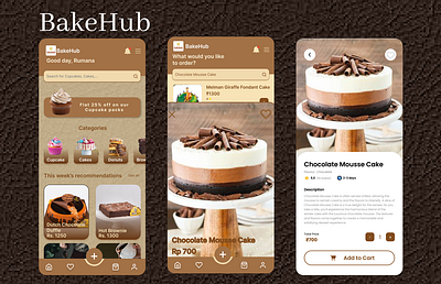 BakeHub App bake bakehub bakery design ui uiux