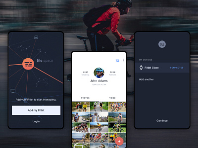 Tile Space - Real TIme Tracking App cycling app fitness app mobile app real time tracking app