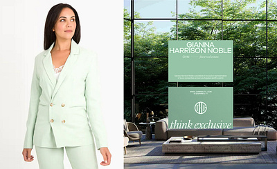 GHN Business Card brand branding business card card design elegant graphic design logo luxury real estate realtor typography