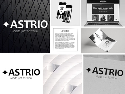 ASTRIO brand amazing art awersome brand design brand identity branding design graphic design illustration logo logo design minimalistic modern star ui