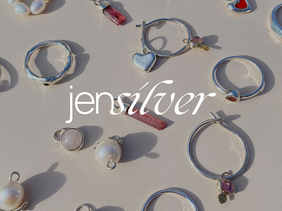 Jensilver jewelry brand logo brand branding fonts jewelry brand lettering logo logotype woman