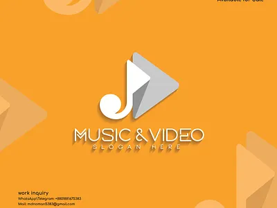 Music & Video Logo | Music App Logo Design art artist branding cover graphic design hip hop logo logo branding music play music play video singer song songs vector video voice
