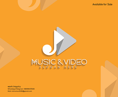 Music & Video Logo | Music App Logo Design art artist branding cover graphic design hip hop logo logo branding music play music play video singer song songs vector video voice