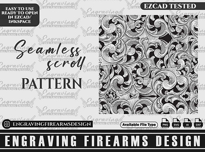 Seamless Scroll Pattern Svg,lasercut,laserengraving,fiberlaser design engravingdesign engravingfiles engravingpattern fiberlaser graphic design illustration laser lasercut laserpattern metalart svg