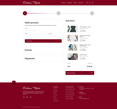 Processo de Checkout carrinho de compras checlout compras ui ux web designer