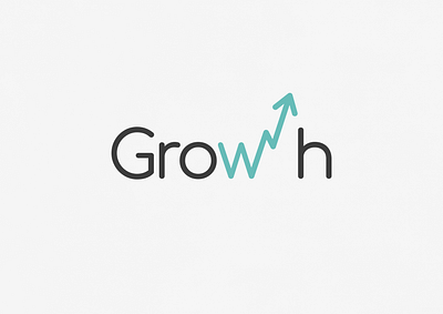 Growth | Typographical Poster arrow font graphics letters poster sans serif simple text typography word