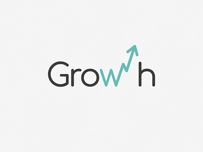 Growth | Typographical Poster arrow font graphics letters poster sans serif simple text typography word