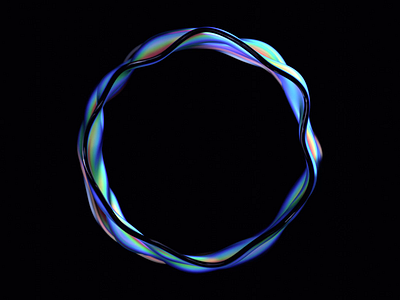 Wavy circle animation 3d abstract animation background black blender branding circle colorful cover dark design futuristic holographic identity loader looping render shape technology