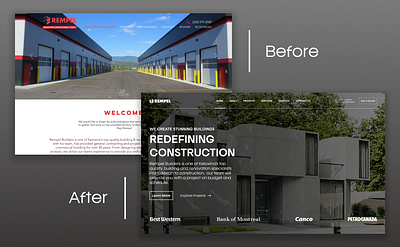 Rempel Construction Website Redesign branding content creation design graphic design landing page ui user experience user interface ux web design website