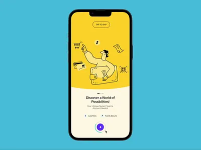 Fintech mobile app animation design fintech prototype ui ux