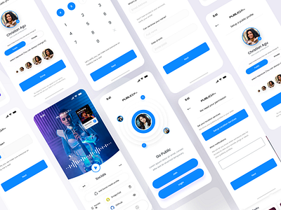 Social Media App app blue app mobile mobile app new old public screen screening social media ui ui design uiux ux