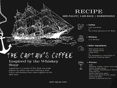 Recipe Card (6x4) I made for a coffee cocktail I made for YT bespoke branding card coffee culinary design fun graphic design logo photoshop recipe social media ui vector