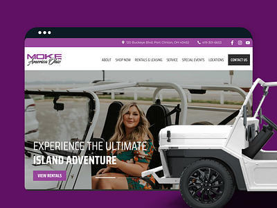 Car Website car car homepage digital fun graphic design homepage moke recreation ui vacation vacation car wesbite