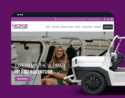 Car Website car car homepage digital fun graphic design homepage moke recreation ui vacation vacation car wesbite