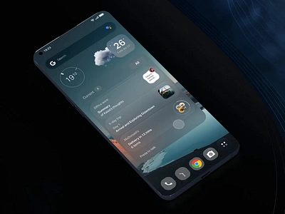 Android Widget for AI phone OS 3d animatoin apps c4d clock cloud dynamic focus google interaction list menu motion operating scroll search system ui ux widget