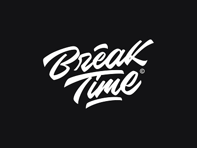 Typography Script Logo Concept "Break Time" typographyexperts