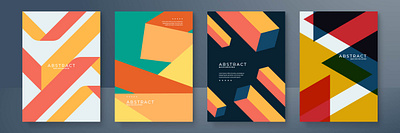 Artworks, posters inspired postmodern of vector abstract poster