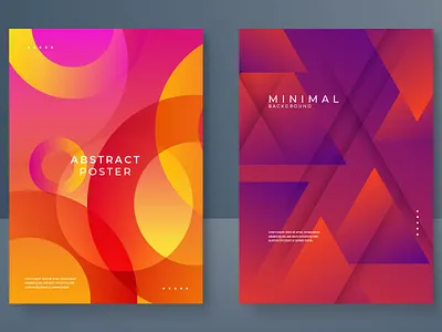 gradient shape colorful abstract geometri design background art