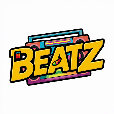 Beatz retro style logo. 3d animation branding graphic design logo logo design motion graphics ui