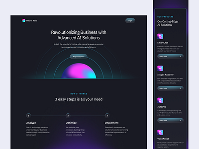 Neural Nova web design design illustration langding page ui web design website