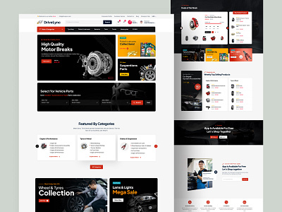 DriveLync- Auto Parts Shop Website | e-commerce, ui, ux auto parts autoindustry automobile automobile parts car car parts car service car service company car shop car wash car website carmaintenance design ecommerce garage parts shop product repair service ui ux