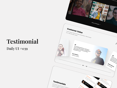 Testimonial - Daily UI #039 card daily ui testimonial testimony ui ui design uiux uiux design web design