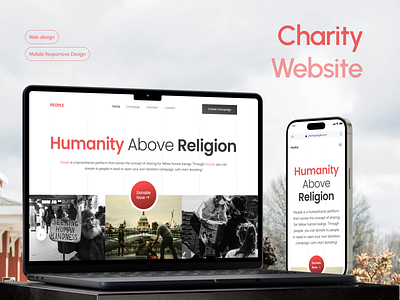 Charity Website - Mobile Responsive card charity charity website clean design donate donation fundraise help landing landing page ngo support volunteer web web design website